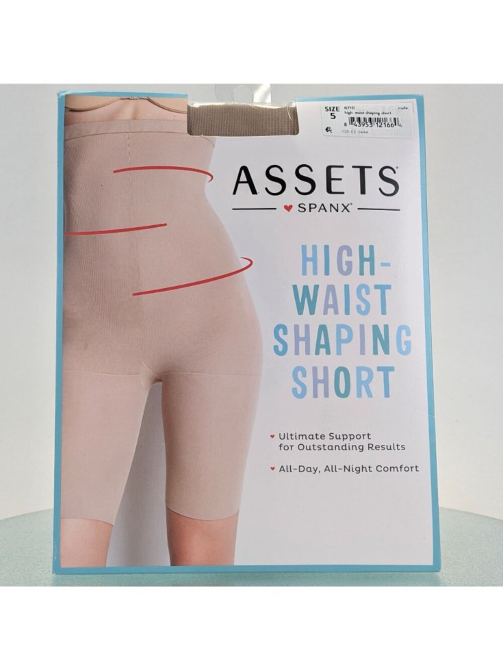 Assets by Spanx Size 5 Nude Beige Shaping Short Comfort Waistband Shorts 871B - Picture 2 of 3